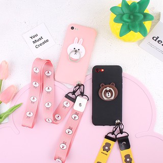 เคส-Oppo Reno6Z A54 A74 A16 A94 A15 A93 A53 Reno 4 A12 A92 A31 A91 A5 2020  Reno 2f F11pro  A7 Reno 2 A3S F9 F7 F5 A5S A1K A83 R9s A9 2020 A57 F1s With Ring Holder&amp;Strap