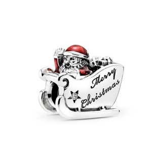 (พร้อมส่ง)*New*Pandora Sleighing Santa Charm