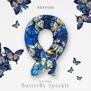 RESTIER SCARF PILLOW - BUTTERFLY SPARKLE หมอนรองคอบัตเทอร์ฟลาย สปาร์คเคิล