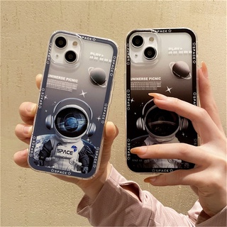 เคสโทรศัพท์มือถือ TPU ใส ลายนักบินอวกาศ สําหรับ Samsung Galaxy S23 S22 S21 S20 Plus Ultra FE S10 Note 20 Ultra 10 Plus Lite M14 M53 M33 M23 5G A03s A03