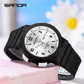 Sanda นาฬิกาข้อมือสปอร์ตแฟชั่น กันน้ํา หรูหรา สําหรับสตรี 6097-3