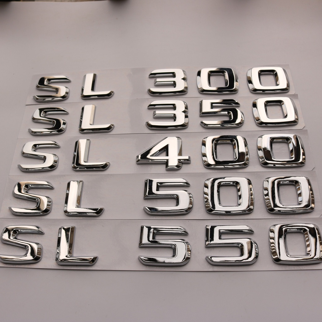 ทุ่มเทให้กับโลโก้รถ Benz SL-Class SL400SL300 SL500 SL550 โลโก้รถตัวอักษรด้านหลังโลโก้รถหางโลโก้