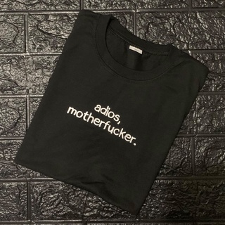 เสื้อวันพีช - ADIOS MOTHERF * CKER - เสื้อแถลงการณ์ MINIMALIST เสื้อเชิ้ตพิมพ์ลายลําลองเสื้อเชิ้ตกร