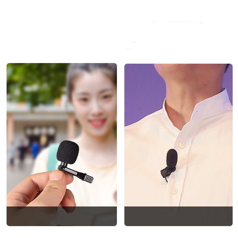 ไมค์ไลฟ์สด Microphone ติดอก Jh 043 Mic ไมค์คอม ไมโครโฟน หนีบปกเสื้อ ไมค์มือถือ พร้อมสายแปลง 1218