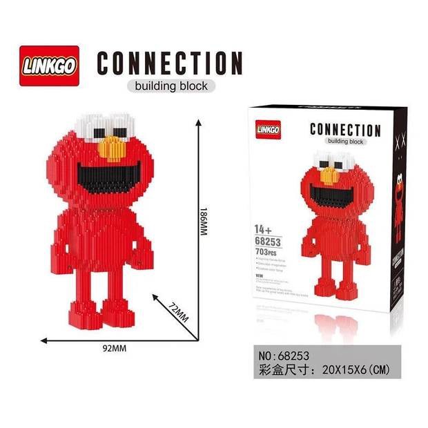 ตัวต่อนาโน Linko ชุดเซซามี่ สตรีท เอลโม่ (Elmo Sesame Street) 703 ชิ้น ของเล่น ของฝาก ของสะสม ของตั้