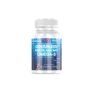 NBL Odourless Fish Oil 1000 MG OMEGA-3 - น้ำมันปลาสูตรไร้กลิ่น 1000 มก. (30 Capsules)