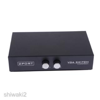 [SHIWAKI2] 1 Monitor to 2 PC 2Port SVGA VGA Manual Sharing Switch Switcher Box Selector