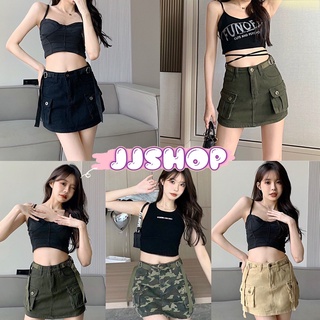 JJ shop 💜พร้อมส่ง กระโปรงกางเกงยีนส์ ทรงสั้น ดีเทลกระเป๋า ใส่แมตช์กับอะไรก็สวย ทรงฮิตทรงy2k "3686/1980-1-NZ"