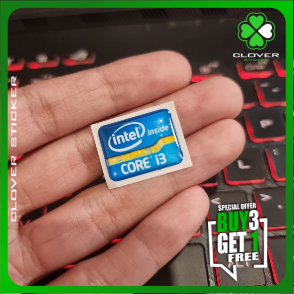 สติ๊กเกอร์ INTEL i3 GEN 2, สติ๊กเกอร์เรซินกันน้ําแบบยืดหยุ่น, สง่างามเดี่ยว