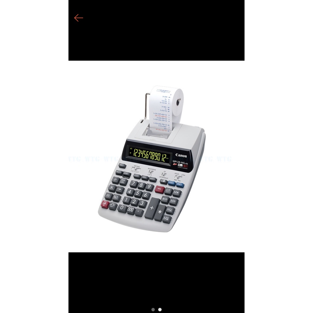 เครื่องคิดเลขปริ้นกระดาษ (มือ 2 สภาพใหม่แกะกล่อง) Canon MP120-MG-es (12 หลัก)