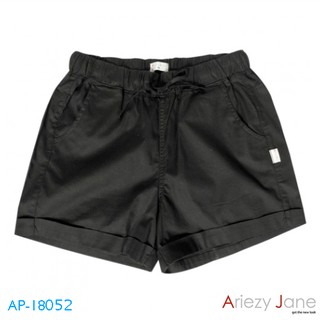 Ariezy Jane AP- 2209 กางเกงขาสั้นผ้า 100% ค้อตต้อนสแปนเด็กซ์ สีดำ