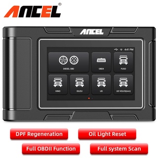 Ancel Hd3200 12V เครื่องสแกนเนอร์ 24V Dpf Airbag Airbag Volvo Kia Isuzu Obd2 สําหรับรถบรรทุก