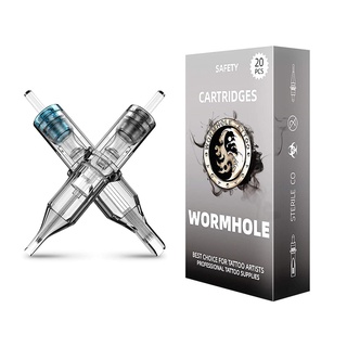 Wormhole เข็มสักตลับหมึก 3RL 5RL 5RM 7RM แบบใช้แล้วทิ้ง 20 ชิ้น