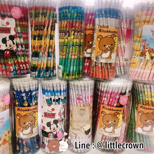 ดินสอไม้ HB / 2B แพค 50 / 100 แท่ง !! ลิขสิทธิ์แท้ค่ะ