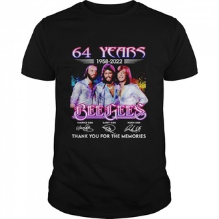 เสื้อยืดผ้าฝ้ายCOTTON เสื้อยืด พิมพ์ลาย Bee Gees 1958 2022 Thank You For The Memories สําหรับผู้ชาย 64 ปีS-5XL