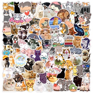 100Pcs/Set ❉ Kawaii Cats - Series A Cats Lovers สติ๊กเกอร์ ❉ Pets Animal DIY Fashion Luggage Laptop Skateboard Decals Doodle สติ๊กเกอร์