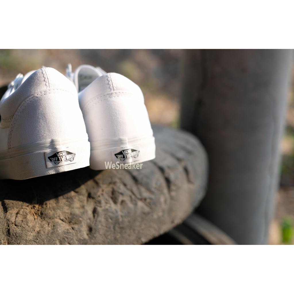 VANS Old Skool (Canvas) - True White รองเท้า VANS การันตีของแท้ 100% by WeSneaker VANS Thailand Authorized Dealer