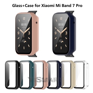 Xiaomi Band 7 Pro เคสป้องกันเต็มรูปแบบ พร้อมกระจกนิรภัยกันรอยหน้าจอ สําหรับ Mi Smartband 7pro