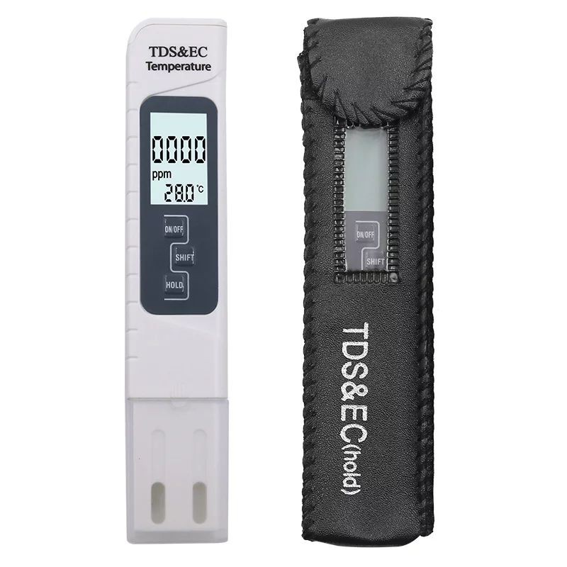 เครื่องมือวัดค่าน้ำ วัดค่าปุ๋ยปลูกพืชไฮโดร EC & TDS meter hold ปากกาวัดความเข้มปุ๋ย 3 in1 วัดค่าTDS และEC และอุณหภูมิ