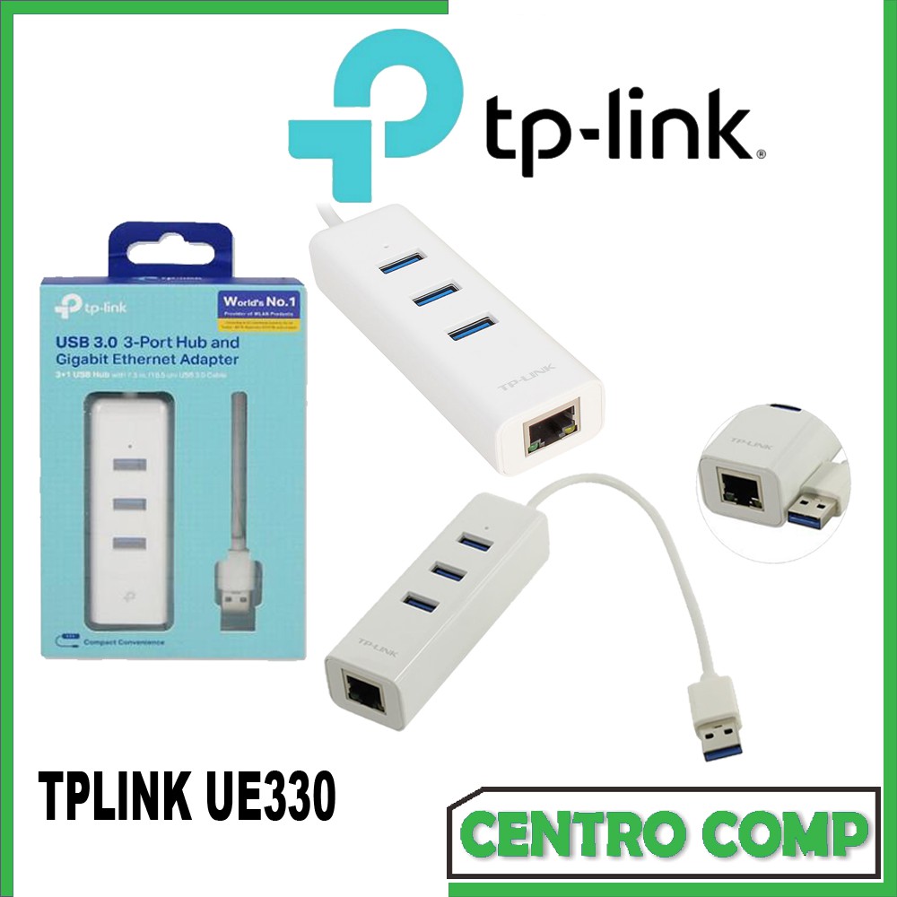 TPLINK UE330 GIGABIT ETHERNET ADAPTER & 3Port USB HUB3.0/TP-LINK UE330