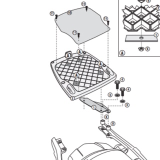 GIVI SR4105 Specific Rear Rack - แร็คท้ายเฉพาะรุ่น Kawasaki Versys 1000