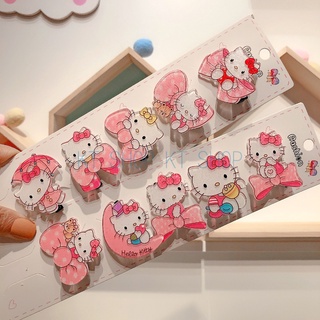 [Kt] กิ๊บติดผมอะคริลิคลายการ์ตูน Hello Kitty สําหรับเด็ก