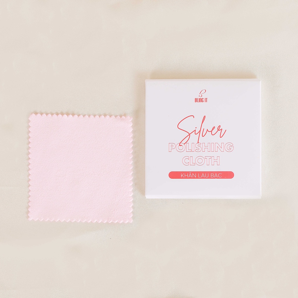 ผ้าทําความสะอาดไวท์เทนนิ่งพื้นผิวสีเงิน ขนาด 6.5cm x 10cm - BLING IT BIPK002