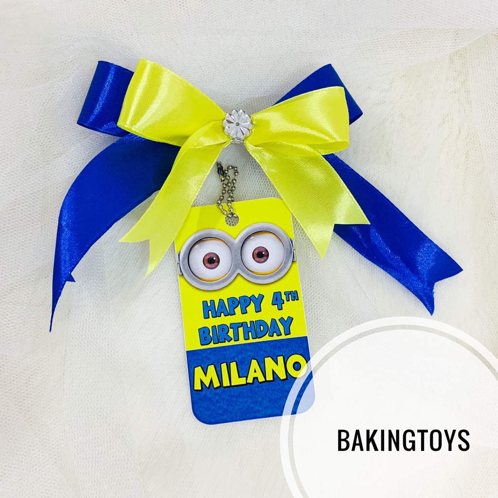 Minion Thank You Tag Card Birthday / Birthday Thank You Card / Bento Box Rice Hampers