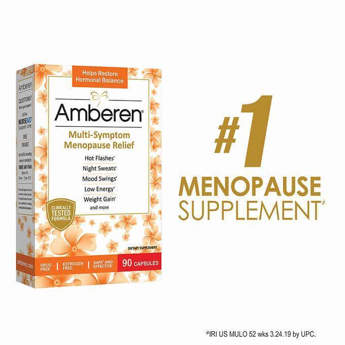 Amberen Multi-Symptom Menopause Relief 90Capsules อาหารเสริมสำหรับคนวัยทอง