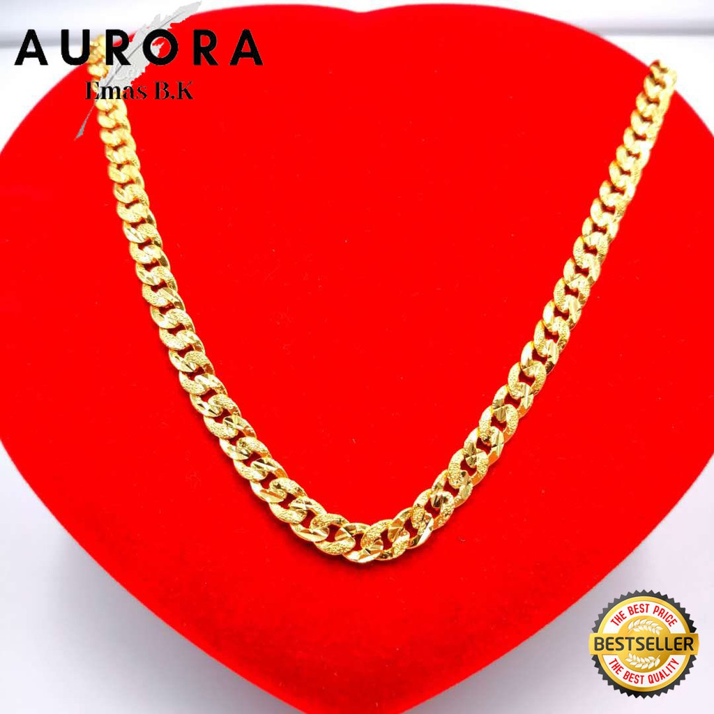 COP 916 R.Ler Papan(Lebar:0.70cm)Emas Korea Gold999.9 สร้อยคอชุบ EKRS1PS N99