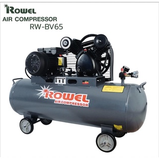 ปั๊มลม ชนิดสายพาน 3 แรงม้า 2 สูบ ROWEL รุ่น RW-AC-BV65-110S ROWEL rowel โรเวล ปั๊มลม ปั้ม ปั้มลม เติมลมยาง เติมยาง