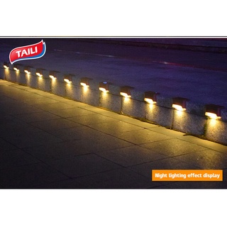 TAILI แสงแสงอาทิตย์ LED ไฟสวน ไฟราวบันได ไฟรั้ว ไฟขั้นตอน ไฟส่องทาง กลางแจ้ง กันน้ำ สวน