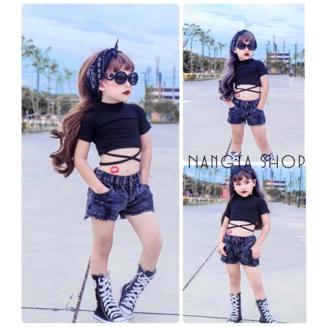 กางเกงยีนส์เด็ก รุ่นขาเจีย สีสโน Nangta Shop