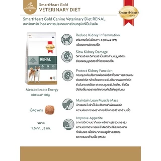 [1.5kg][2แบบ] อาหารสุนัข SmartHeart Gold Renal และ Urinary อาหารแมว โรคไต และ โรคนิ่ว