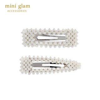 Miniglam Pixie Pearl Hair Clip AB (Silver) เซ็ตกิ๊บติดผมมุกสีเงิน