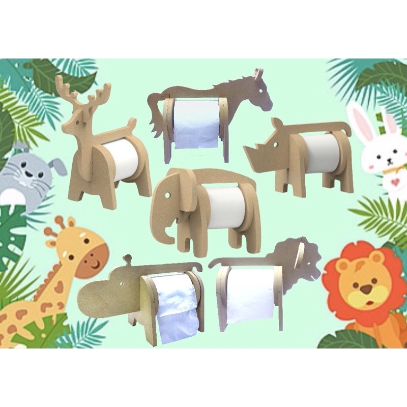 ที่ใส่ทิชชู่ - ขาตั้งทิชชู่ สัตว์ไม้