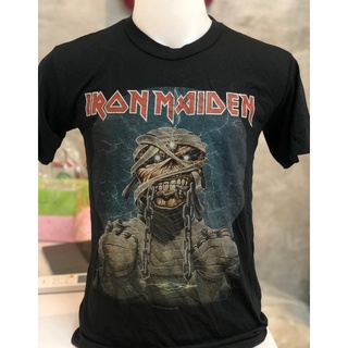 สไตล์มินิมอล 3D Tshirt IROND MAIDEN เสื้อวงดนตรีร็อคต่างประเทศ เสื้อชาวร็อค เสื้อยืดคอกลม   สรีนหน้าและหลัง คนดัง