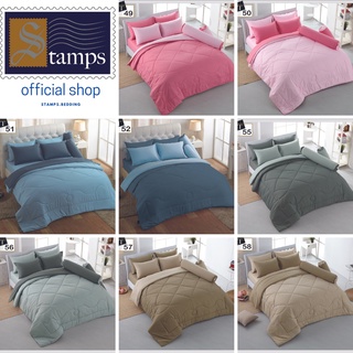 ผ้าปูที่นอน ทูโทน Stamps bedding ST49-52, 55-58 ทอ 330 เส้นด้าย ไร้รอยต่อ