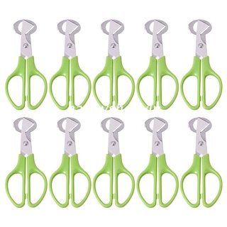 HSV 10Pcs Stainless Steel Quail Egg Cutter Scissors Kitchen Clipper Tool Easy to Use