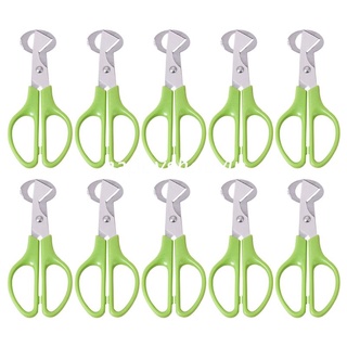 HSV 10Pcs Stainless Steel Quail Egg Cutter Scissors Kitchen Clipper Tool Easy to Use