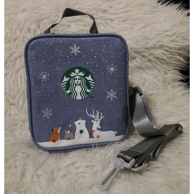 กระเป๋าเก็บความเย็น สีฟ้า X'Mas Cooler Bag 2019 Starbucks Thailand