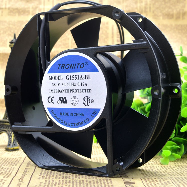 TRONITO G1551A3BL 380V 17251 17CM 0.17A พัดลมระบายความร้อนแบบแกน