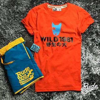 เสื้อคอกลม rudedog รุ่น wild สีส้ม