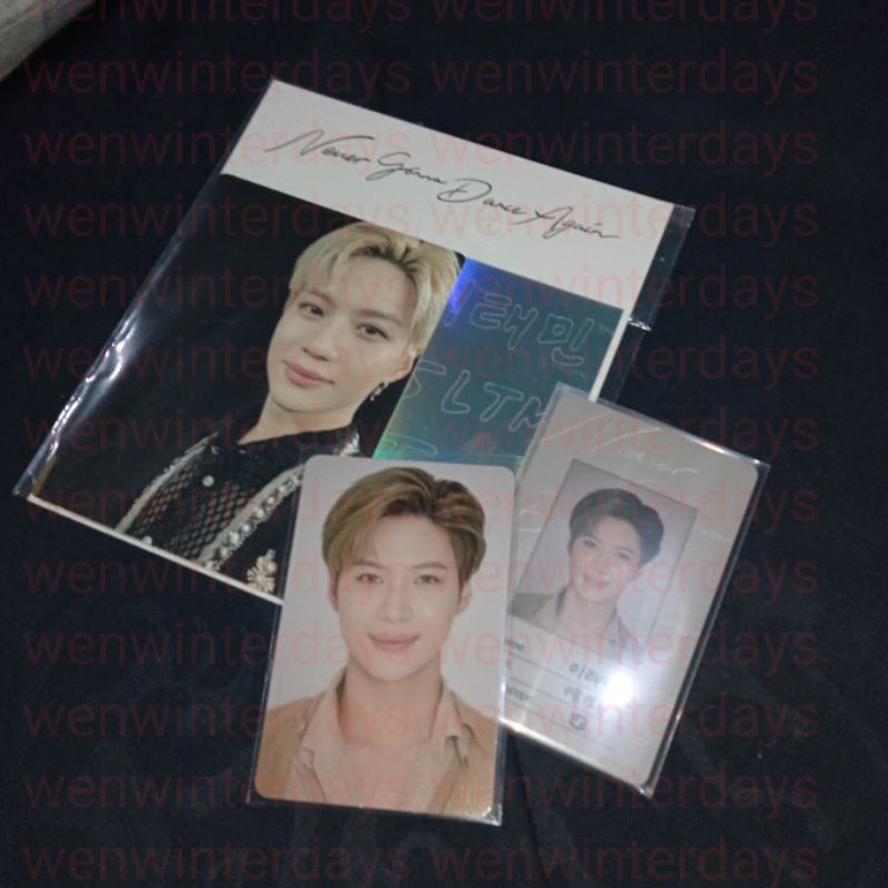 ID DECO STICKER HOLOGRAM STICKER SHINEE TAEMIN PHOTOCARD SET FULLSET UNSELED TAEMIN SHINEE NEVER GON