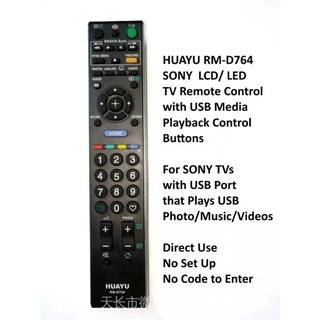 Huayu Rm-d764 รีโมตคอนโทรลทีวี สําหรับ Sony TV (LED, LCD, Plasma)