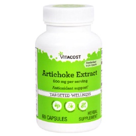 อาร์ติโชค Vitacost Artichoke Extract Standardized 300 mg 60 Capsules