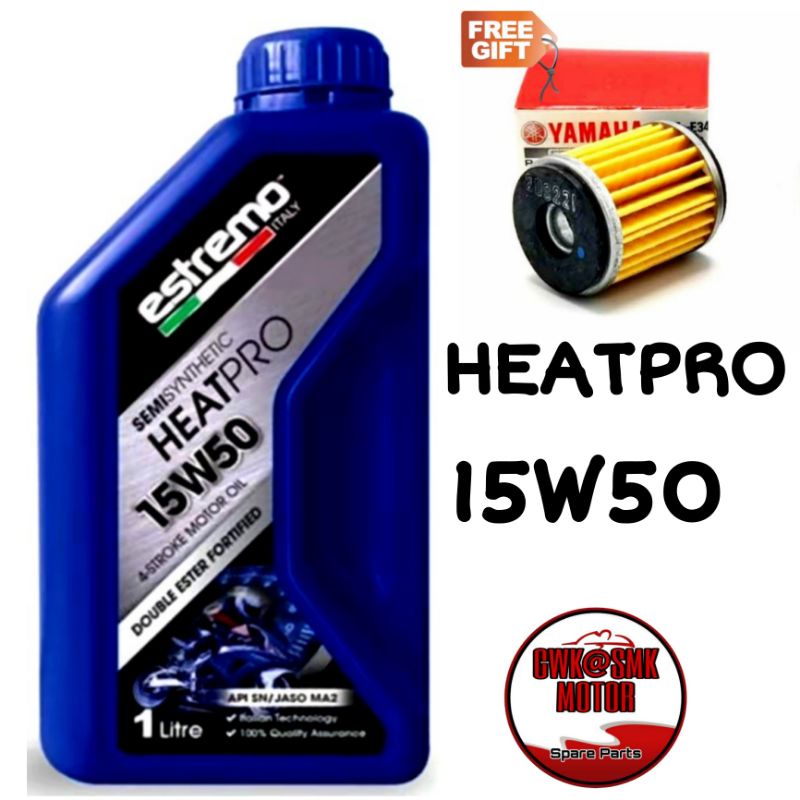 น้ํามันเครื่อง ESTREMO 100% 4T HEATPRO MOTOMAX SCOOTMAX 1L น้ํามัน ESTREMO น้ํามัน