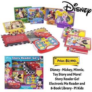 Disney - Mickey, Minnie, Toy Story and More! Story Reader Go! Electronic Me Reader and 8-Book Library - PI Kids