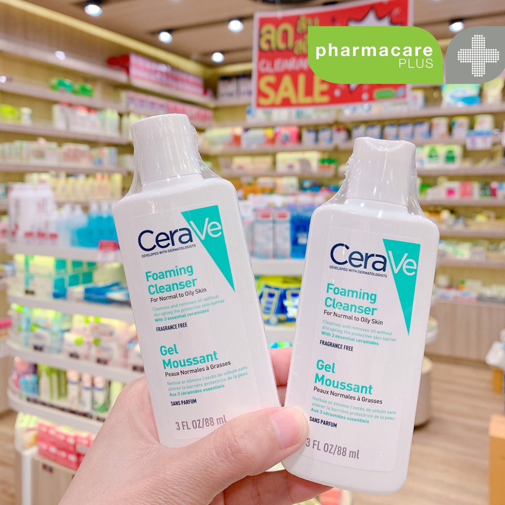 แท้ ฉลากไทย Cerave Foaming Cleanser 88 ml เซราวี โฟมมิ่ง คลีนเซอร์ โฟมทำความสะอาดผิวหน้าและผิวกาย 88 มล
