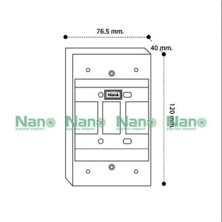 Nano กล่องลอย บ๊อกลอย บล็อกลอย บล็อกหน้ากาก 2x4 4x4 รุ่นใหม่ ขาว ( White ) ดำ ( Black ) พลาสติก